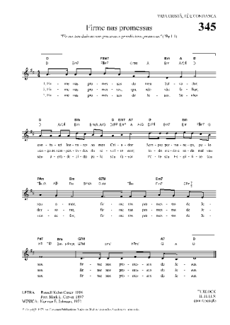 Hinário Para o Culto Cristão Firme Nas Promessas1 score for Keyboard