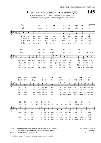 Hinário Para o Culto Cristão Hoje Nos Lembramos Da Ressurreição score for Keyboard