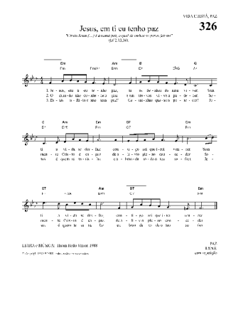 Hinário Para o Culto Cristão Jesus Em Ti Eu Tenho Paz score for Keyboard