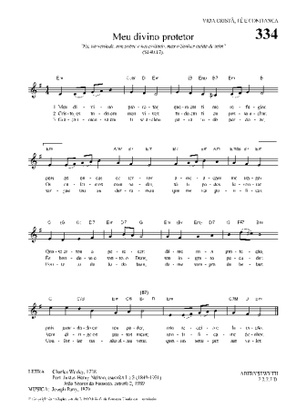 Hinário Para o Culto Cristão Meu Divino Protetor score for Keyboard