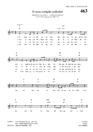 Hinário Para o Culto Cristão O Meu Coração é Sofredor score for Keyboard