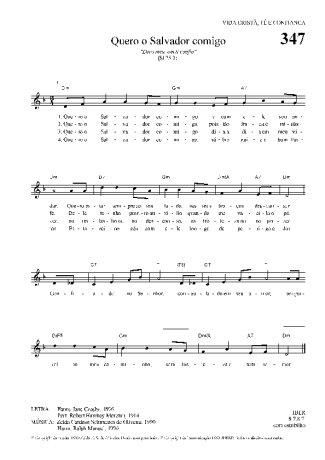 Hinário Para o Culto Cristão Quero O Salvador Comigo score for Keyboard
