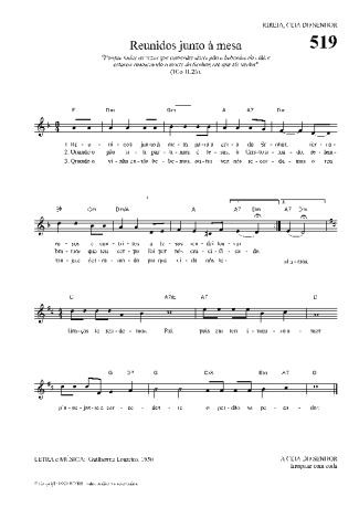 Hinário Para o Culto Cristão Reunidos Junto à Mesa score for Keyboard