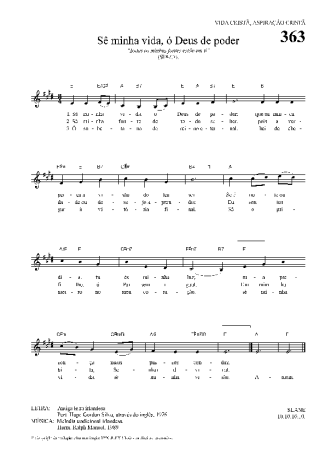 Hinário Para o Culto Cristão Se Minha Vida ó Deus De Poder score for Keyboard