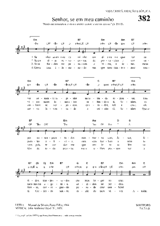 Hinário Para o Culto Cristão Senhor Se Em Meu Caminho score for Keyboard