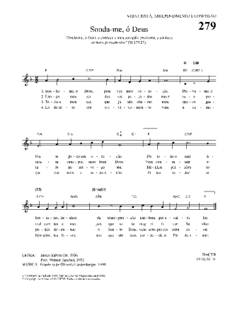 Hinário Para o Culto Cristão Sonda-me ó Deus score for Keyboard