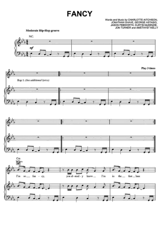 Iggy Azalea Fancy score for Piano