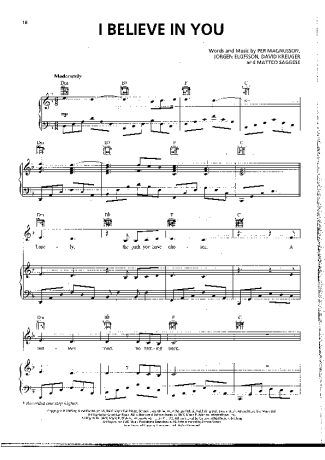 Il Divo ft Celine Dion I Believe In You score for Piano