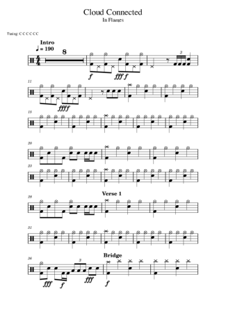 In Flames Cloud Connected score for Drums