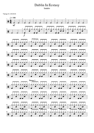Inhaler Dublin In Ecstasy score for Drums