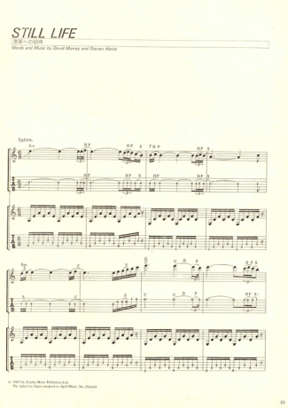 Iron Maiden Still Life score for Guitar