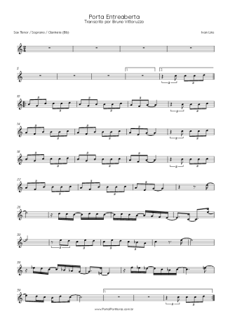 Ivan Lins Porta Entreaberta score for Clarinet (Bb)