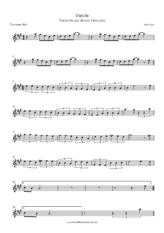 Ivan Lins Vieste score for Trumpet