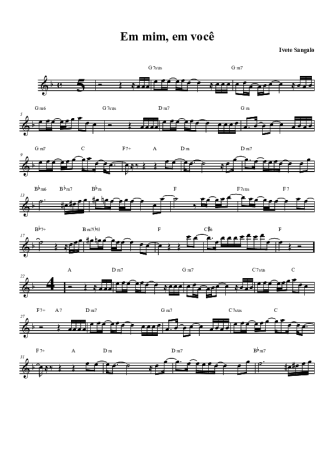 Ivete Sangalo Em Mim, Em Você score for Tenor Saxophone Soprano (Bb)
