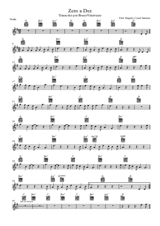 Ivete Sangalo e Luan Santana Zero A Dez score for Acoustic Guitar