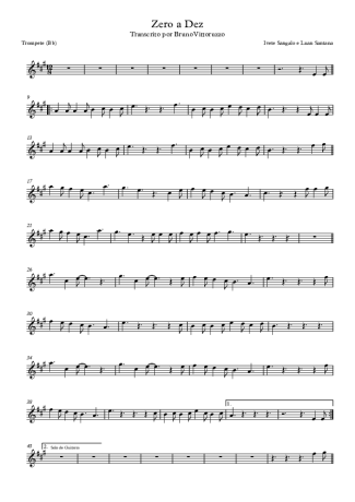 Ivete Sangalo e Luan Santana Zero A Dez score for Trumpet