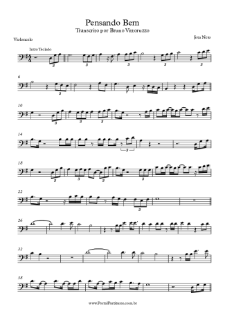 J. Neto Pensando Bem score for Cello