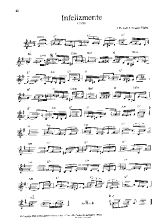 J. Piedade e Moacyr Vieira Infalizmente score for Violin