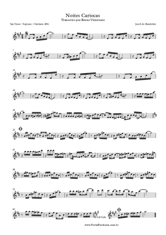 Jacob do Bandolim Noites Cariocas score for Tenor Saxophone Soprano (Bb)