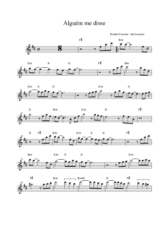 Jair Amorim e Evaldo Gouveia Alguém Me Disse score for Alto Saxophone