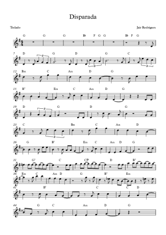 Jair Rodrigues Disparada score for Keyboard