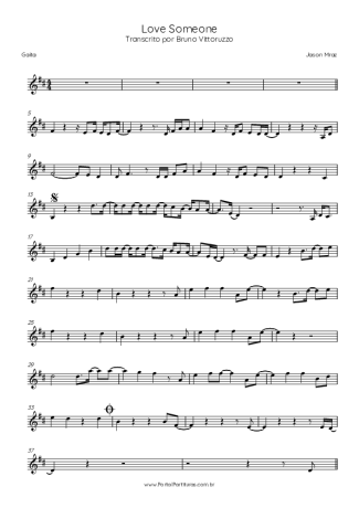 Jason Mraz Love Someone score for Harmonica