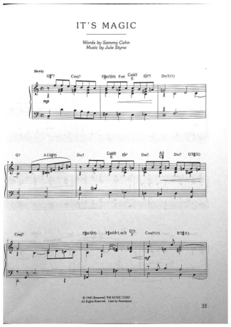 Jazz Standard Its Magic score for Piano