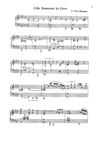 Jazz Standard Like Someone In Love score for Piano