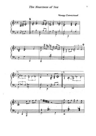 Jazz Standard The Nearness Of You score for Piano