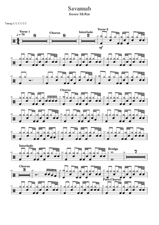Jensen McRae Savannah score for Drums