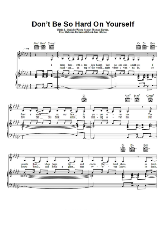 Jess Glynne Don´t Be So Hard On Yourself score for Piano