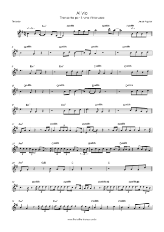 Jessé Aguiar Alívio score for Keyboard