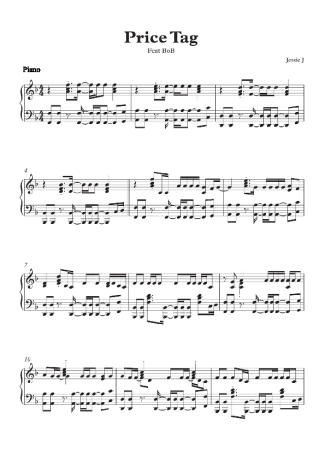 Jessie J. Price Tag (feat BoB)  score for Piano