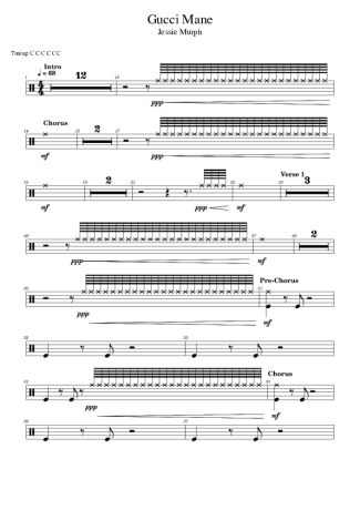 Jessie Murph Gucci Mane score for Drums