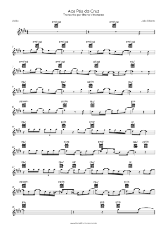 João Gilberto Aos Pés Da Cruz score for Acoustic Guitar