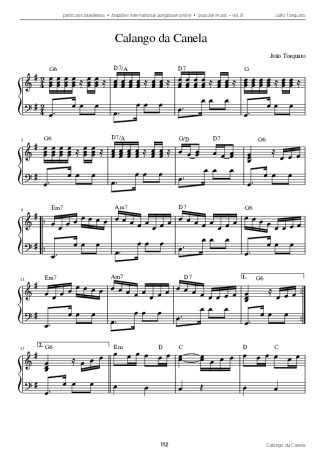 João Torquato Calango Da Canela score for Accordion