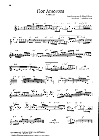 Joaquim Antonio da Silva Flor Amorosa score for Violin