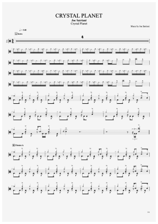 Joe Satriani Crystal Planet score for Drums