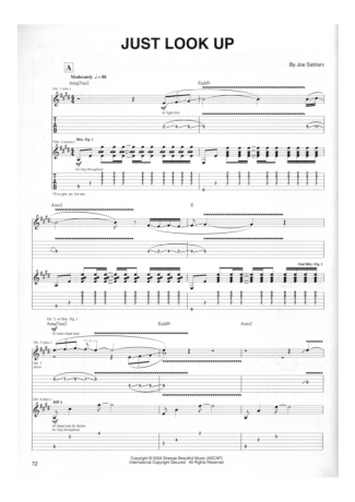 Joe Satriani Just Look Up score for Guitar