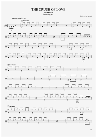 Joe Satriani The Crush Of Love score for Drums
