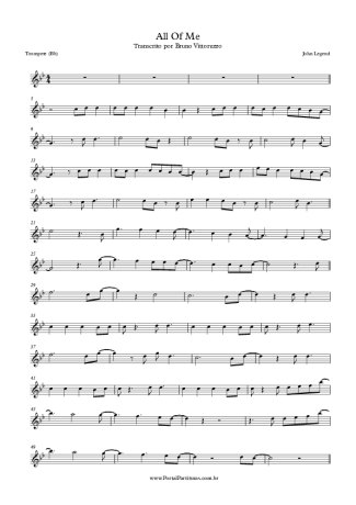 John Legend All Of Me score for Trumpet
