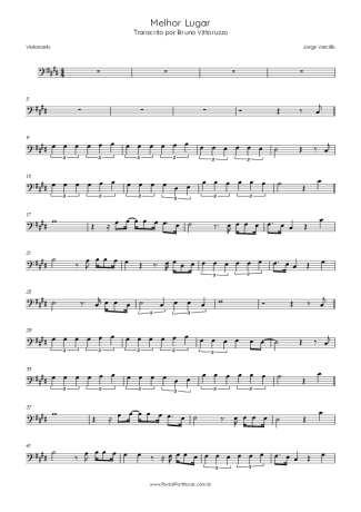 Jorge Vercillo Melhor Lugar score for Cello