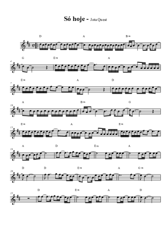 Jota Quest Só Hoje score for Alto Saxophone