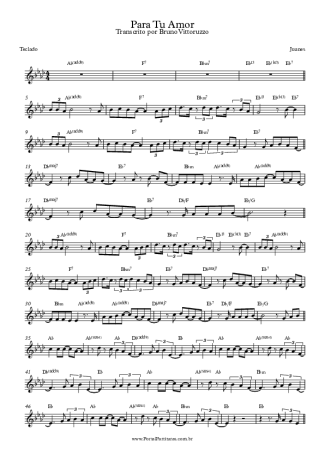 Juanes Para Tu Amor score for Keyboard