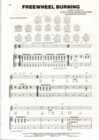 Judas Priest Freewheel Burning score for Guitar
