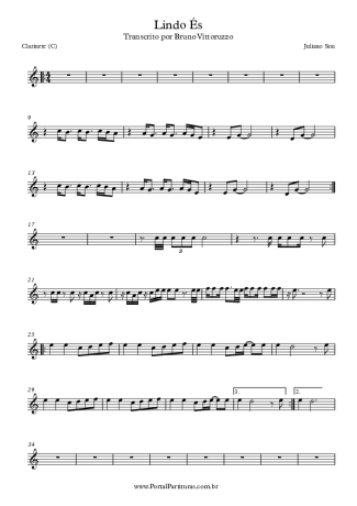 Juliano Son Lindo És score for Clarinet (C)