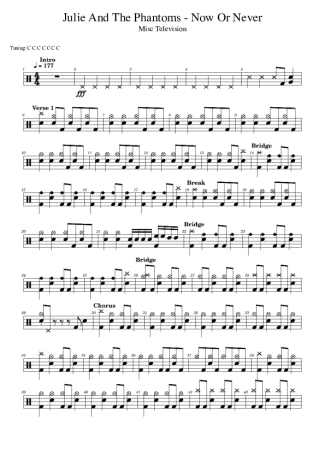 Julie And The Phantoms Now Or Never score for Drums