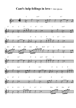 Julio Iglesias  score for Clarinet (Bb)