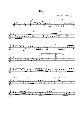 Julio Iglesias Hey score for Alto Saxophone