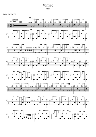Jutes Vertigo (drums 2) score for Drums